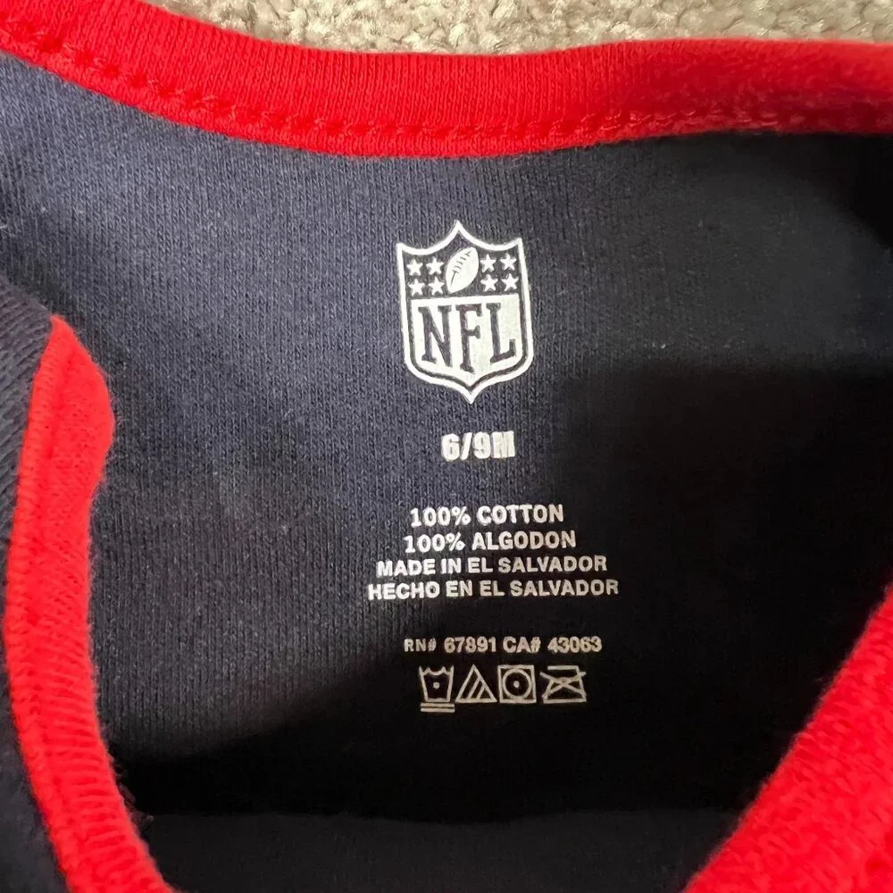 NFL Team Apparel Kids‎ 6/9M Blue New England Patriots Baby Infant Bodysuit NWT